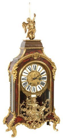 French Boulle Inlaid Mantle Clock