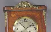 Gustav Becker Unusual Burl Walnut Westminster Chime Wall Clock