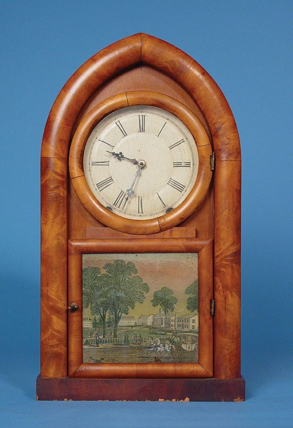D. S. Crosby Burl Mahogany Beehive Clock