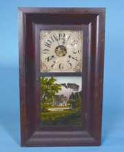 Chauncey Jerome Mahogany Ogee Shelf Clock