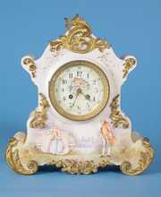 French Hand Painted China Clock