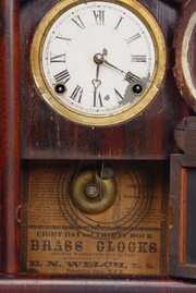 E.N. Welch Rosewood Gothic Shelf Clock