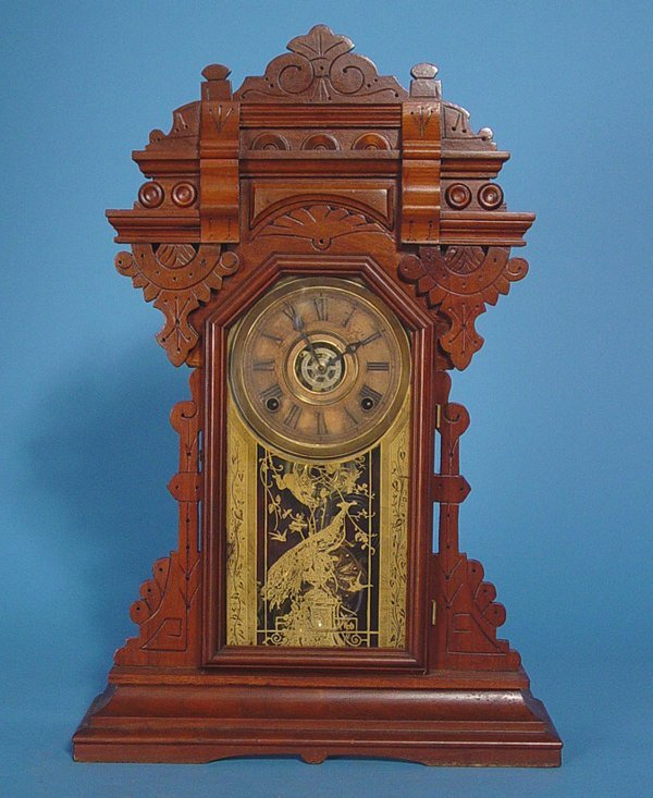 E. Ingraham Antique Walnut Parlor Clock
