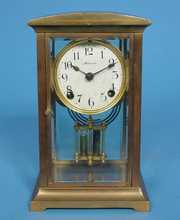 Ansonia “Danube” Crystal Regulator Mantle Clock