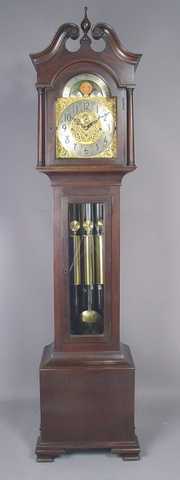 Herchede Cincinnati Mahogany Westminster Tube Chime Hall Clock