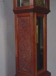 Tiffany & Co. NY Carved Mahogany Triple Chime Hall Clock