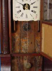 Birge & Peck Burl Walnut Shelf Clock