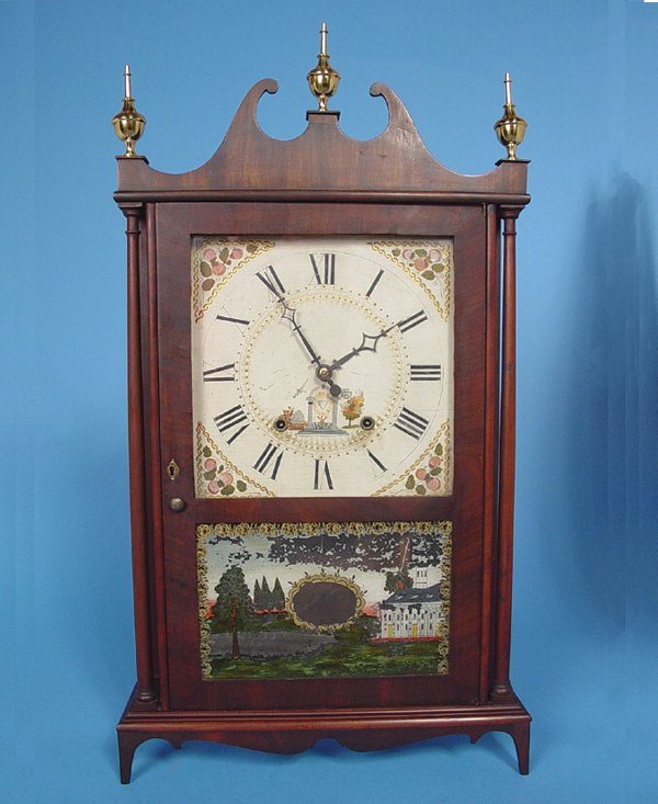 Silas Hoadley Pillar & Scroll  Shelf Clock