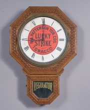 Ingraham “Drop Octagon” Pressed Oak Advertising Wall Clock