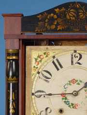 Seymour Williams & Porter Wood Works Bronzed Looking Glass Clock