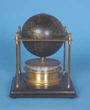 American National Geographic Society Novelty Revolving Globe Clock
