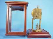 German Gustav Becker Mahogany and Glass Disk Pendulum Clock