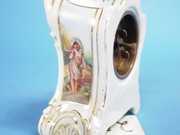 French Hand Painted Miniature Porcelain Clock