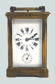 Antique French Striking Alarm Carriage Clock