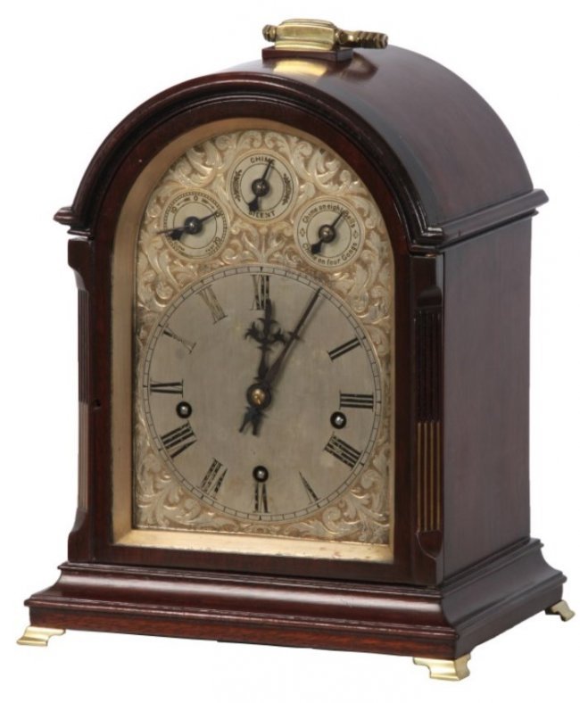 Winterhalder & Hofmeier Mahogany Bracket Clock