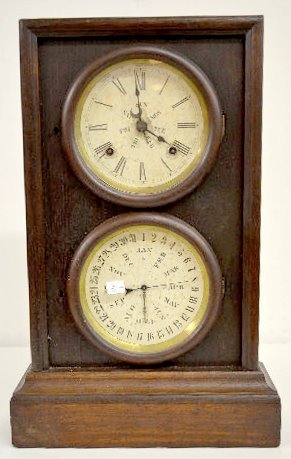 L.F. & W.W. Carter Calendar Shelf Clock