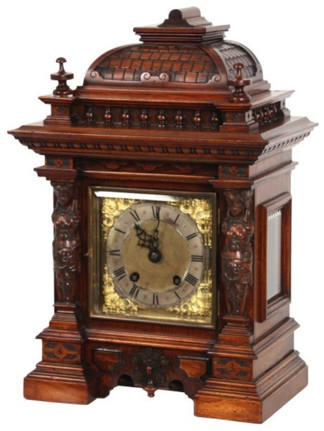 Mahogany Winterhalder & Hofmeier Bracket Clock