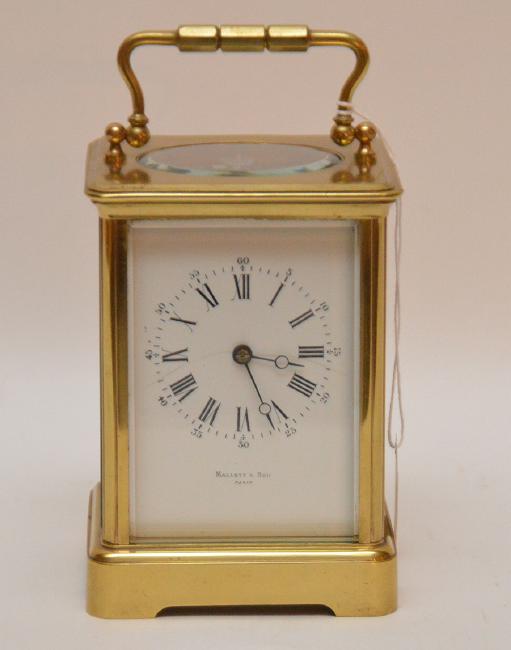 French Mallett & Son Paris Carriage Clock with swing