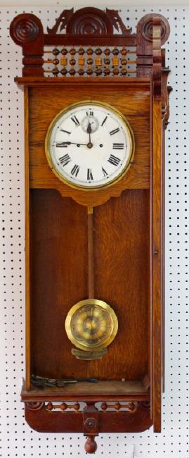 Early 20th century American long case regulator wall clock