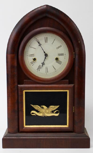 Mid 19th century stained Rosewood case beehive shelf clock by Ansonia Clock Co