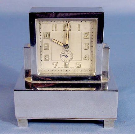 Swiss Musical Art Deco Alarm Clock