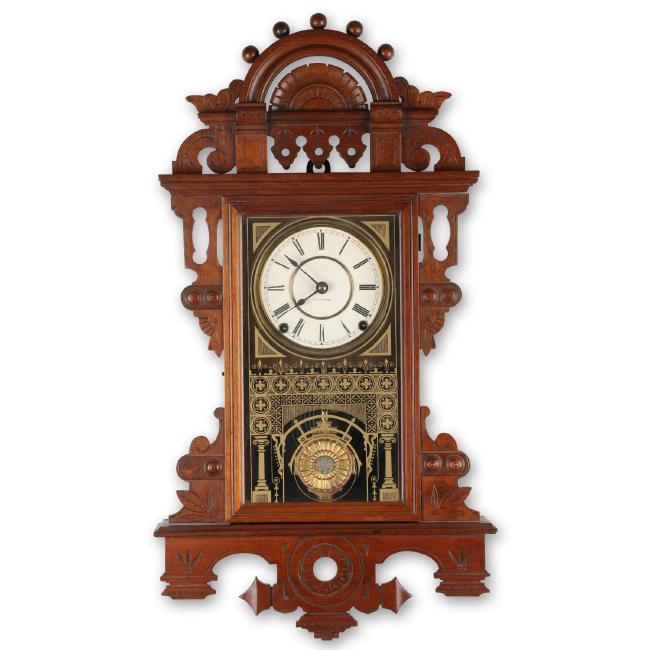 Seth Thomas “Eclipse” Ball-top Gingerbread Wall Clock