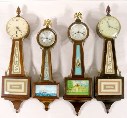 4 Seth Thomas Banjo Clocks