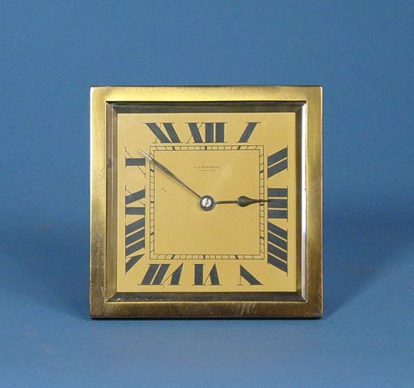 Art Deco Brass Strut Clock