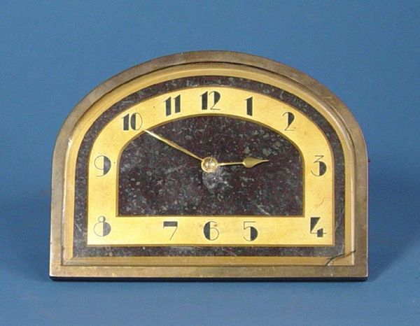 Art Deco Brass Strut Clock