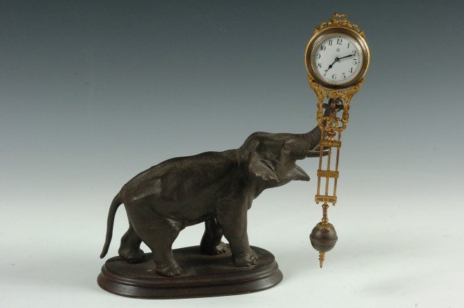 A JUNGHANS ELEPHANT MYSTERY CLOCK