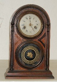 Atkins Rosewood Ionic Shelf Clock