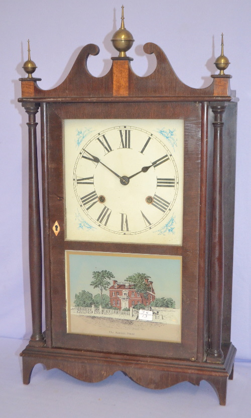 Antique Seth Thomas Pillar and Scroll Shelf Clock