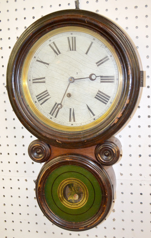 Antique Ingraham Ionic Rosewood Wall Clock