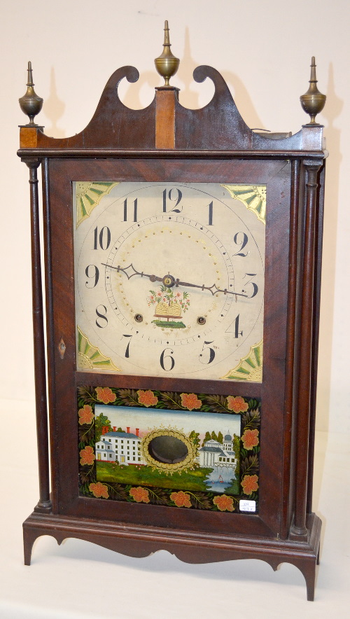 Antique Seth Thomas Pillar & Scroll Shelf Clock