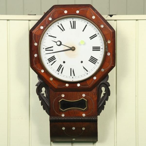 Late 1800 school house case wall clock