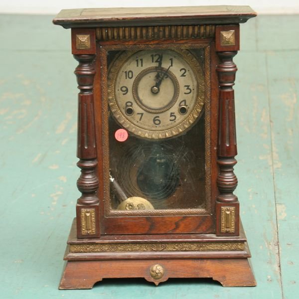 Unusual late 1800 Victorian mantle clock