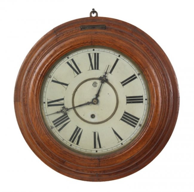 Waterbury 12 in. Oak Gallery Clock