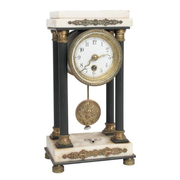 Rare miniature French Empire mantle clock