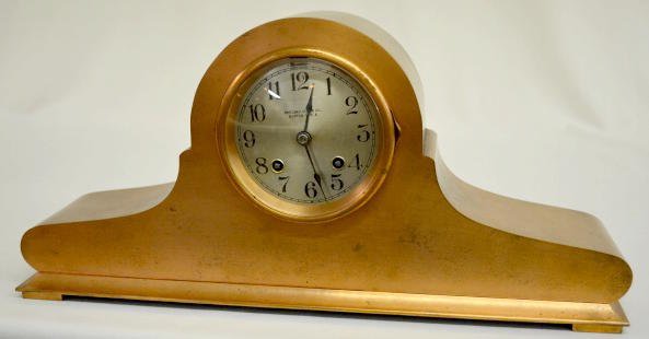 Chelsea Boston Tambour Shelf Clock, Copper Clad