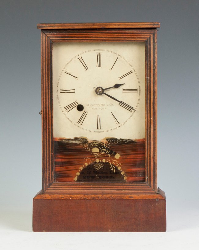 Henry Sperry Co., NY, Miniature Box Clock