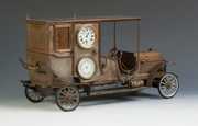 Rare French Automaton Car Clock by Guilmet