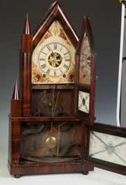 Birge & Fuller Double Steeple Shelf Clock