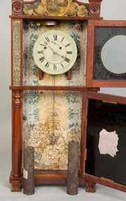 Asa Munger, Auburn, NY, Glass Front Shelf Clock