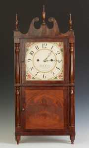 Jacob Custer, Norristown, PA, Pillar & Scroll Clock