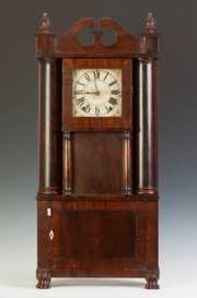E. & G.W. Bartholomew Hollow Column Empire Shelf Clock