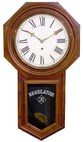 Ansonia Regulator Mahogany School House Clock