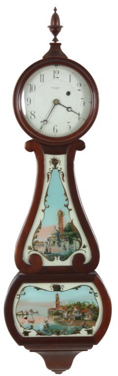 Chelsea Mahogany Lyre Banjo Clock
