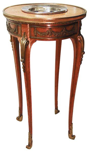 Gubelin Inlaid Mahogany Turtle Clock Table