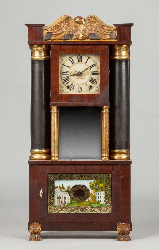 E. & G. W. Bartholomew Hollow Column Shelf Clock
