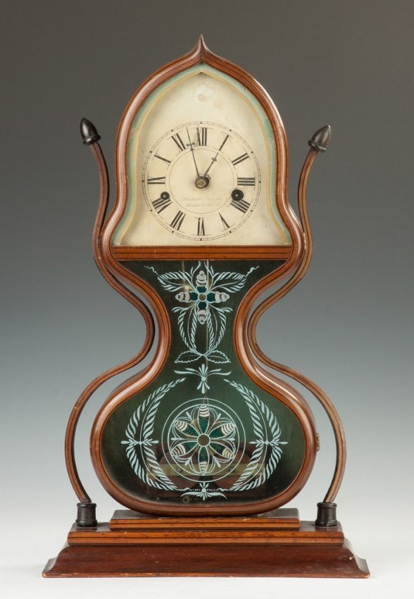 J.C. Brown Acorn Shelf Clock, for Forestville, Bristol,